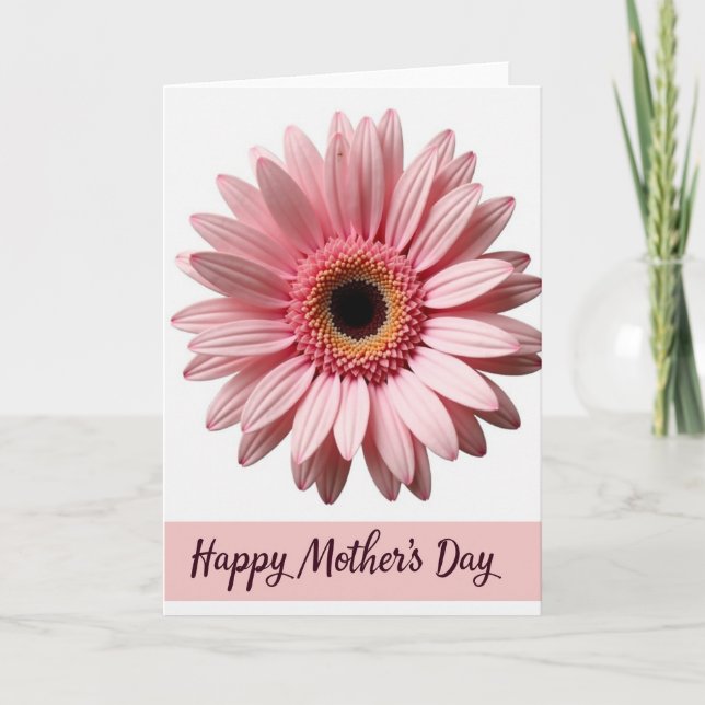 Pink Petal Floral Design Card (Front)