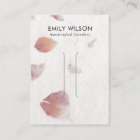 PINK PETAL HANDMADE PAPER HAIR CLIP DISPLAY CARD