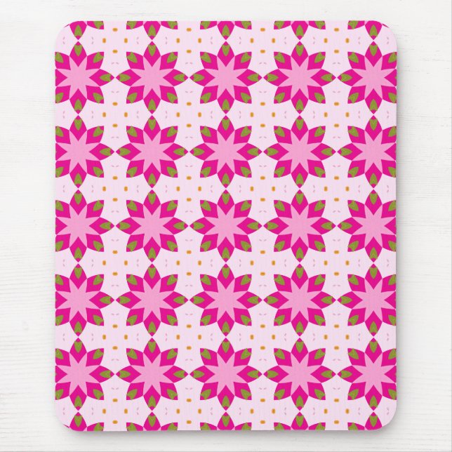 Pink Petal Mosaic pattern Mouse Pad (Front)