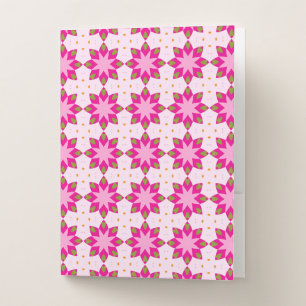 Pink Petal Mosaic pattern Pocket Folder