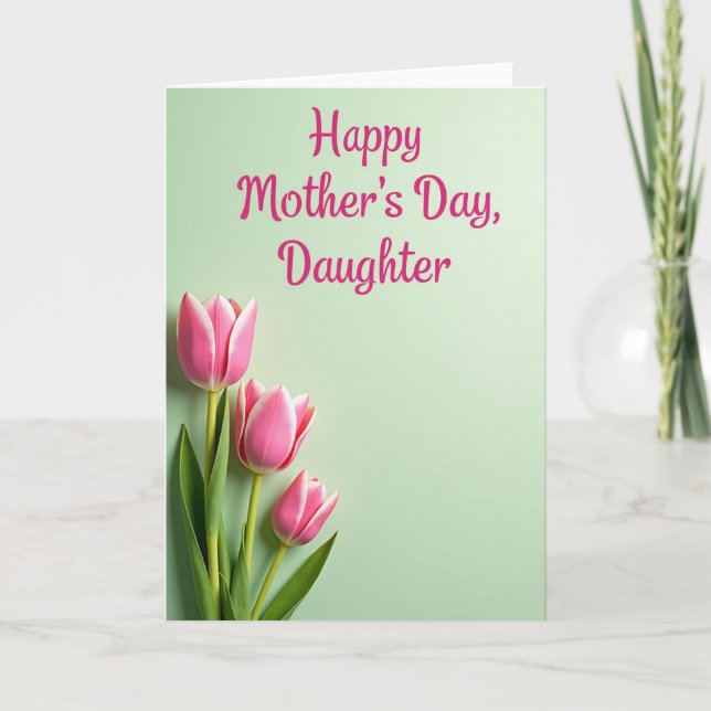 Pink Petal Mothers Day Art Card (Front)