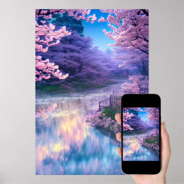 Pink Petal Paradise, Cherry Blossom Wonderland Poster | Zazzle