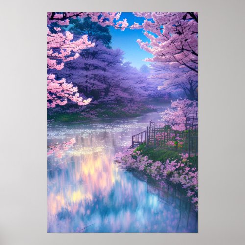 Pink Petal Paradise Cherry Blossom Wonderland Poster