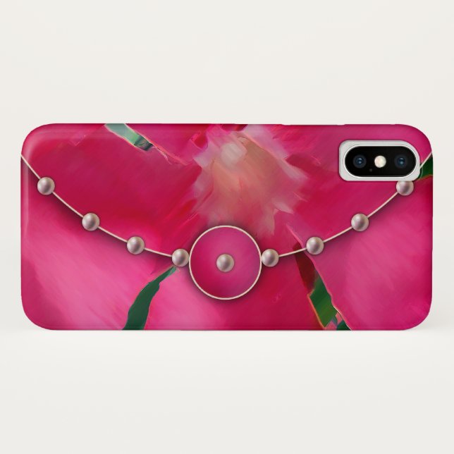 Pink Petals and Pearls Case-Mate iPhone Case (Back (Horizontal))