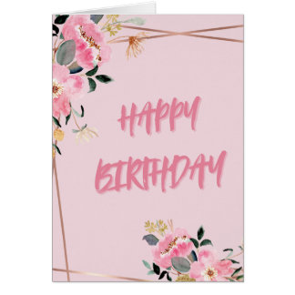 Pink Petals Birthday Cards
