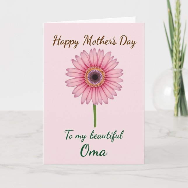 Pink Petals Mothers Day Bloom Card (Front)