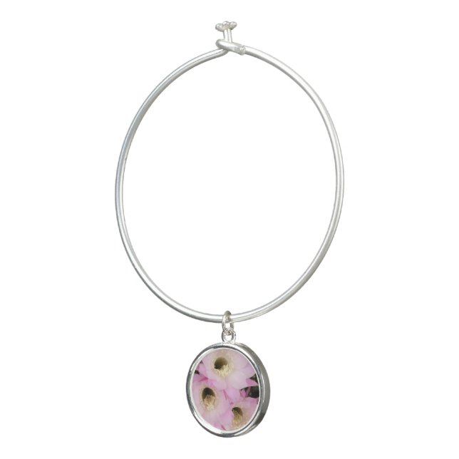 Pink petals of the desert  bangle bracelet (3/4)
