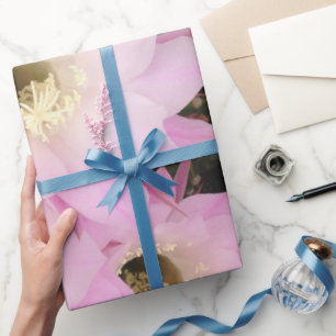 Pink petals of the desert wrapping paper