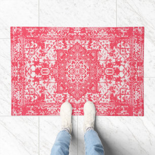 Pink Petals on Kilim Dreams Doormat