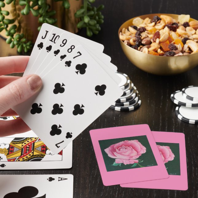 Pink Petals Playing Cards (In Situ)