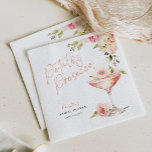 Pink Petals & Prosecco Bridal Shower Napkin<br><div class="desc">Pink Petals & Prosecco Bridal Shower Napkin</div>