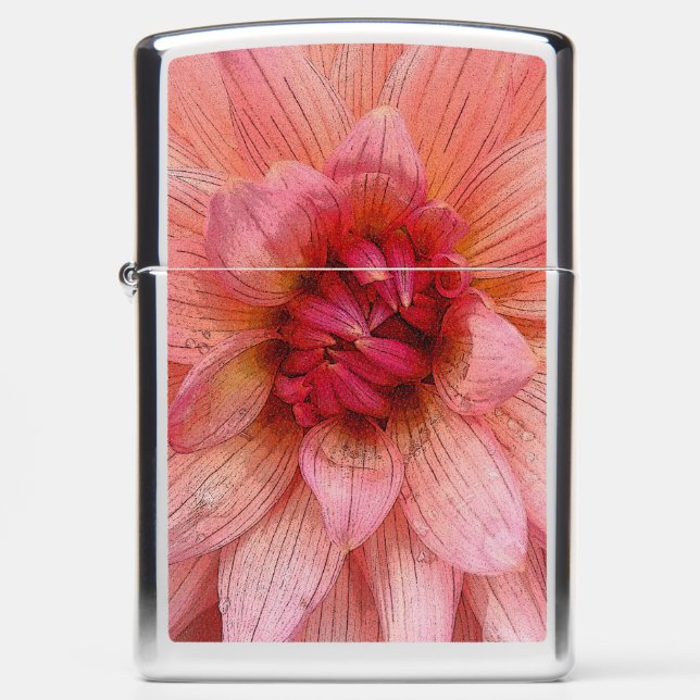 pink petals zippo lighter (Front)
