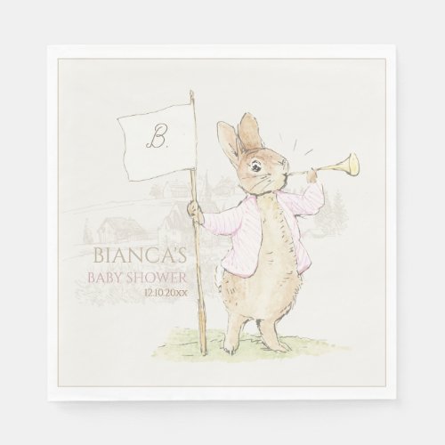 Pink Peter the Rabbit Some Bunny Baby Shower  Napkins