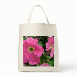 Pink Petunia Book Bag bag