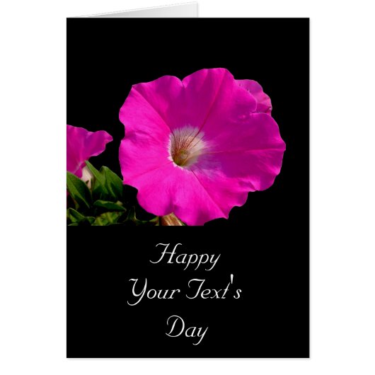 pink petunia flower cards (Front)