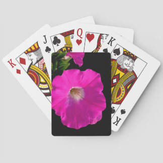 pink petunia flower poker cards