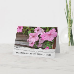 Pink Petunia Friendship Card