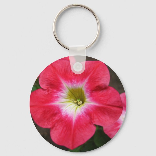 Pink Petunia Keychain (Front)