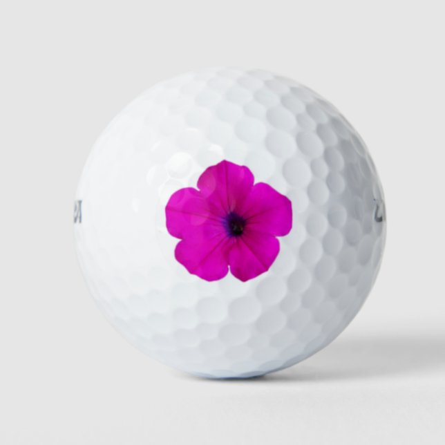 Pink Petunia Spring time  Ladies or Mens Golf Balls (Front)
