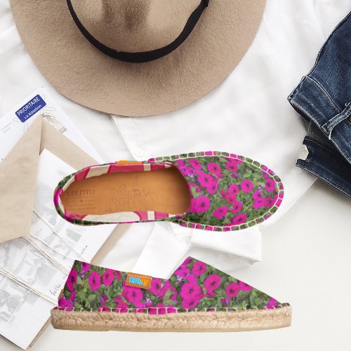 Pink Petunias Floral Pattern Espadrilles