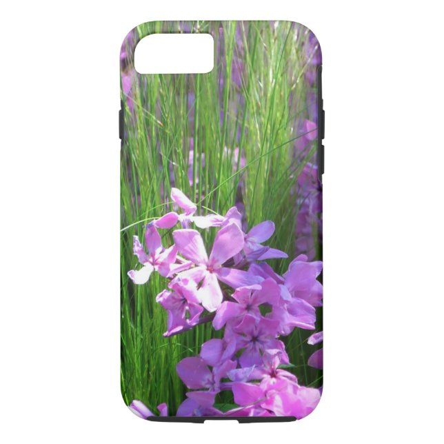 Pink Phlox and Grass Summer Floral Case-Mate iPhone Case (Back)