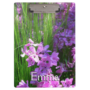Pink Phlox and Grass Summer Floral Clipboard