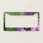 Pink Phlox and Grass Summer Floral License Plate Frame