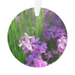 Pink Phlox and Grass Summer Floral Ornament