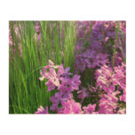 Pink Phlox and Grass Summer Floral Wood Wall Decor