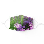 Pink Phlox and Grass Summer Flowers Adult Cloth Face Mask