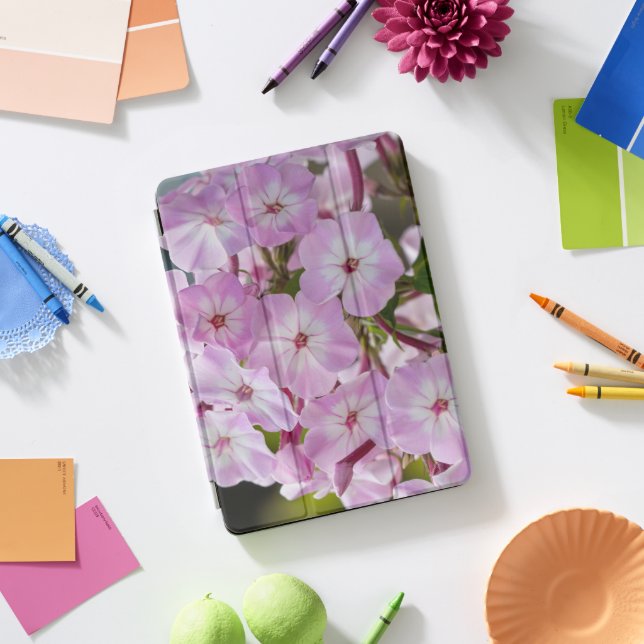 Pink Phlox Flower, Nature Photography iPad Pro Cover (Desk)