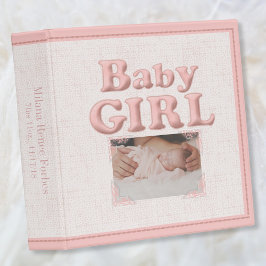 Pink Photo Baby Blanket 3 Ring Binder