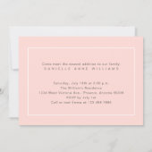 Pink Photo Girly Sip and See Baby Shower Pink Invitation (Back)