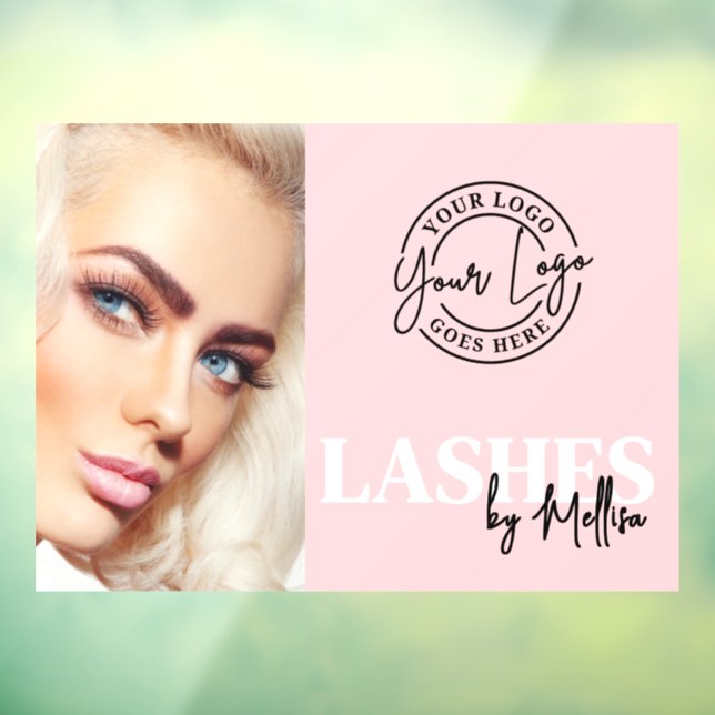 Pink Photo Logo Lashes Window Cling (Sheet 3)