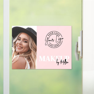 Pink Photo Logo Makeup Window Cling