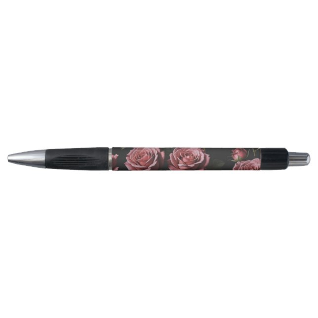 Pink photo realistic rose pen (Front)