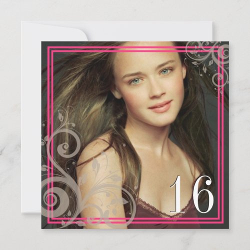 Pink Photo - Sweet 16 Invitation