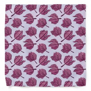 Pink Physalis Flower Pattern Pastel Botanical Bandana