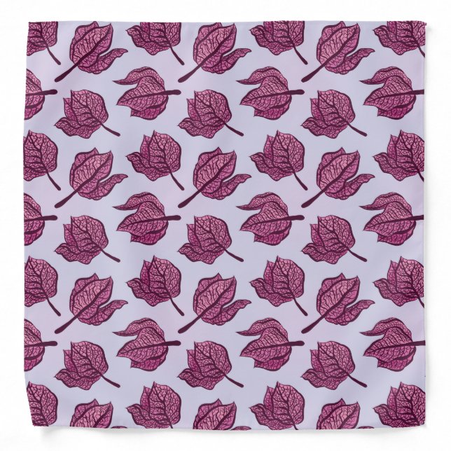 Pink Physalis Flower Pattern Pastel Botanical Bandana (Front)