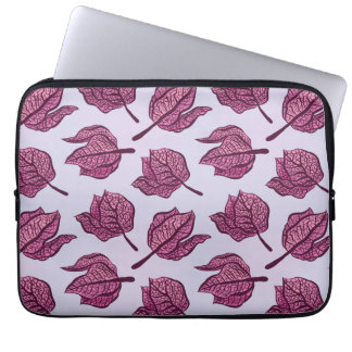 Pink Physalis Flower Pattern Pastel Botanical Laptop Sleeve