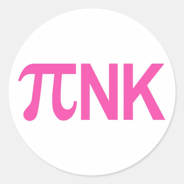 PINK PI NK CLASSIC ROUND STICKER (Front)