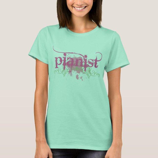 Pink Pianist T Shirt (Front)