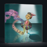 Pink Piano Rainbow Binder<br><div class="desc">A cute piano twirl around enjoying every moment to each note she plays on her keys. This illustration fits a 1-inch binder.</div>