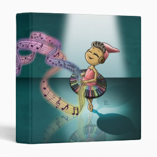 Pink Piano Rainbow Binder