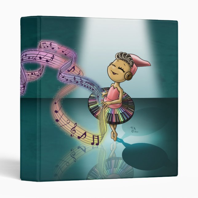 Pink Piano Rainbow Binder (Front/Spine)