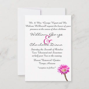 Pink Piazza cactus flower in bloom Invitation