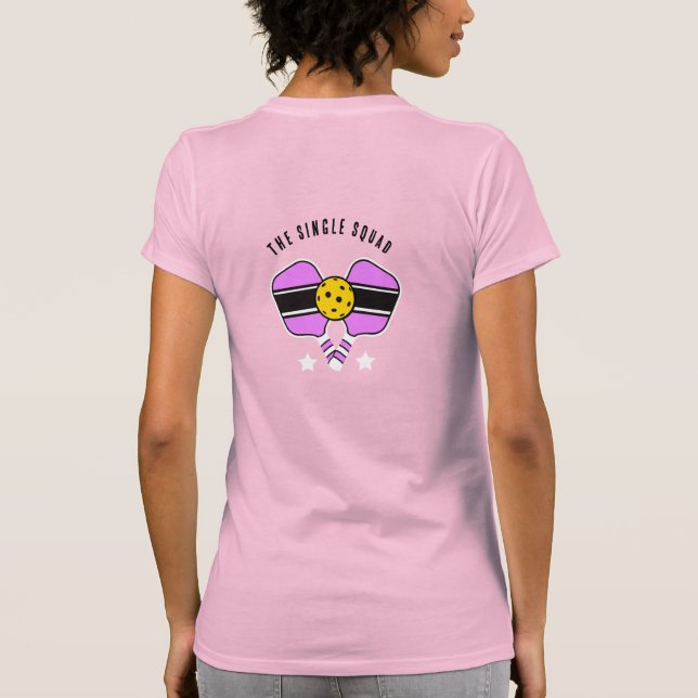 Pink Pickleball design Customizable name T-Shirt (Back)