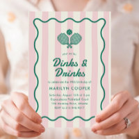 Pink Pickleball Dinks and Drinks Birthday Party