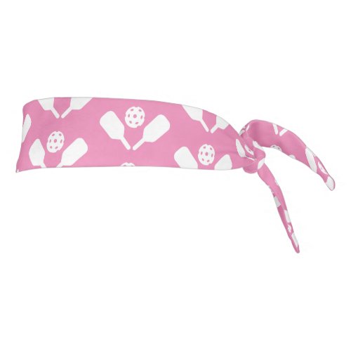 Pink Pickleball Elegance Wrap Tie Headband