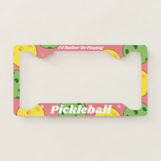Pink Pickleball License Plate Frame